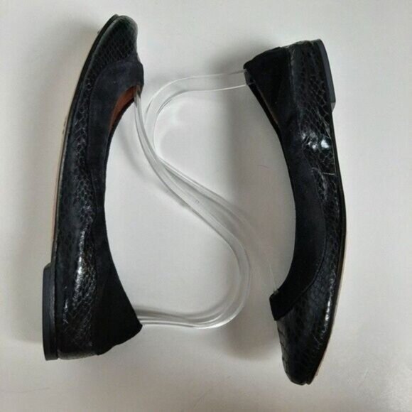 SAM EDELMAN Bina Ballet Flats Black Reptile Sz 6.5 M - Picture 8 of 12